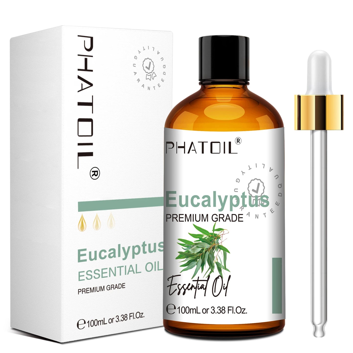 PHATOIL Natural Essential Oil for Diffuser Candle Making-100ml Sandalwood Eucalyptus Citronella Lavender Vanilla Essential Oils Pi-Mart