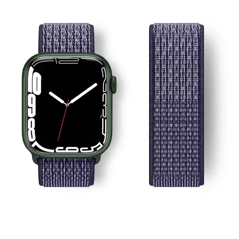 Nylon Sport loop Strap For Apple Watch Band 44mm 42/40mm 45mm  38/41mm pride Bracelet iwatch Ultra2 49mm Series 9 8 se 7 6 5 4 3 LadyShow.Store