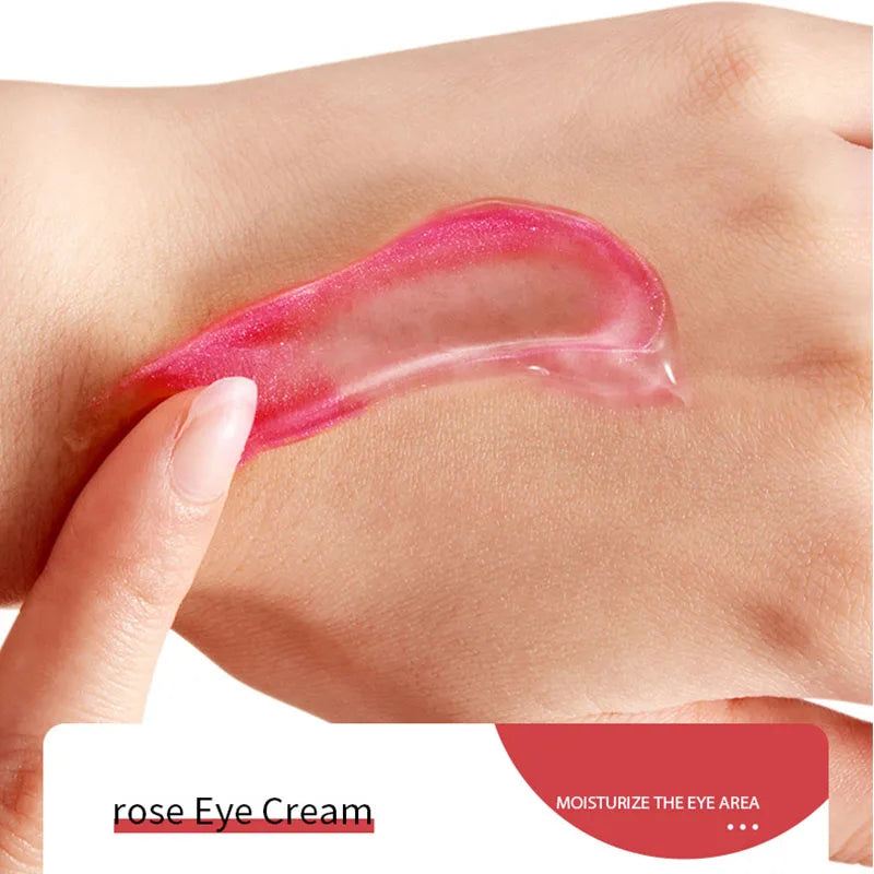 SADOER Rose Eye Cream Anti Dark Circles Removal Eye Bags Firming Moisturizing Beauty Eyes Creams Skin Care Products Tri Light Beauty