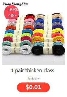 Classic Shoelaces for Sneakers Flat Mixed-colors Shoe laces AF1/AJ Shoelace Elastic Laces Shoes 100/120/140CM Strings 1Pair Pi-Mart