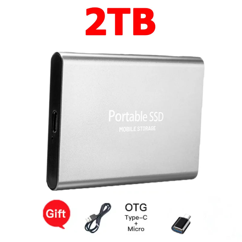 Reliable Slim Storage Device Portable External SSD 1TB 4TB 16TB 128TB High Speed for Notebook Laptop Computer Pi-Mart