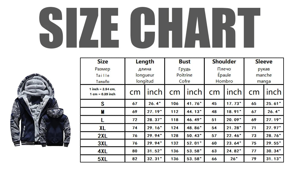 Winter Jacket Men Warm Coat Thick Fleece Male Zipper Hooded Jackets Casual Hooded Sportswear Outerwear Long Sleeves Sports Hoody Pi-Mart