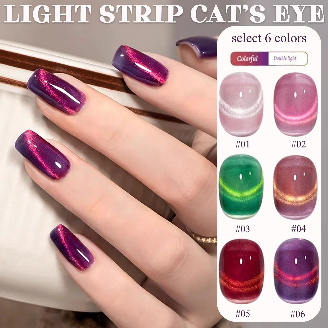 WS Black Glass Cat Magnetic Gel Nail Polish Punk Style Nail Art Manicure Varnis Semi Permanent Gel for Winter Nail Supplies Tri Light Beauty