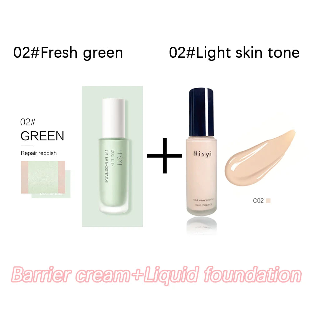 Liquid foundation naturally covers flaws without sticking powder, plain face cream, transparent foundation, conceals blemishes LadyShow.Store