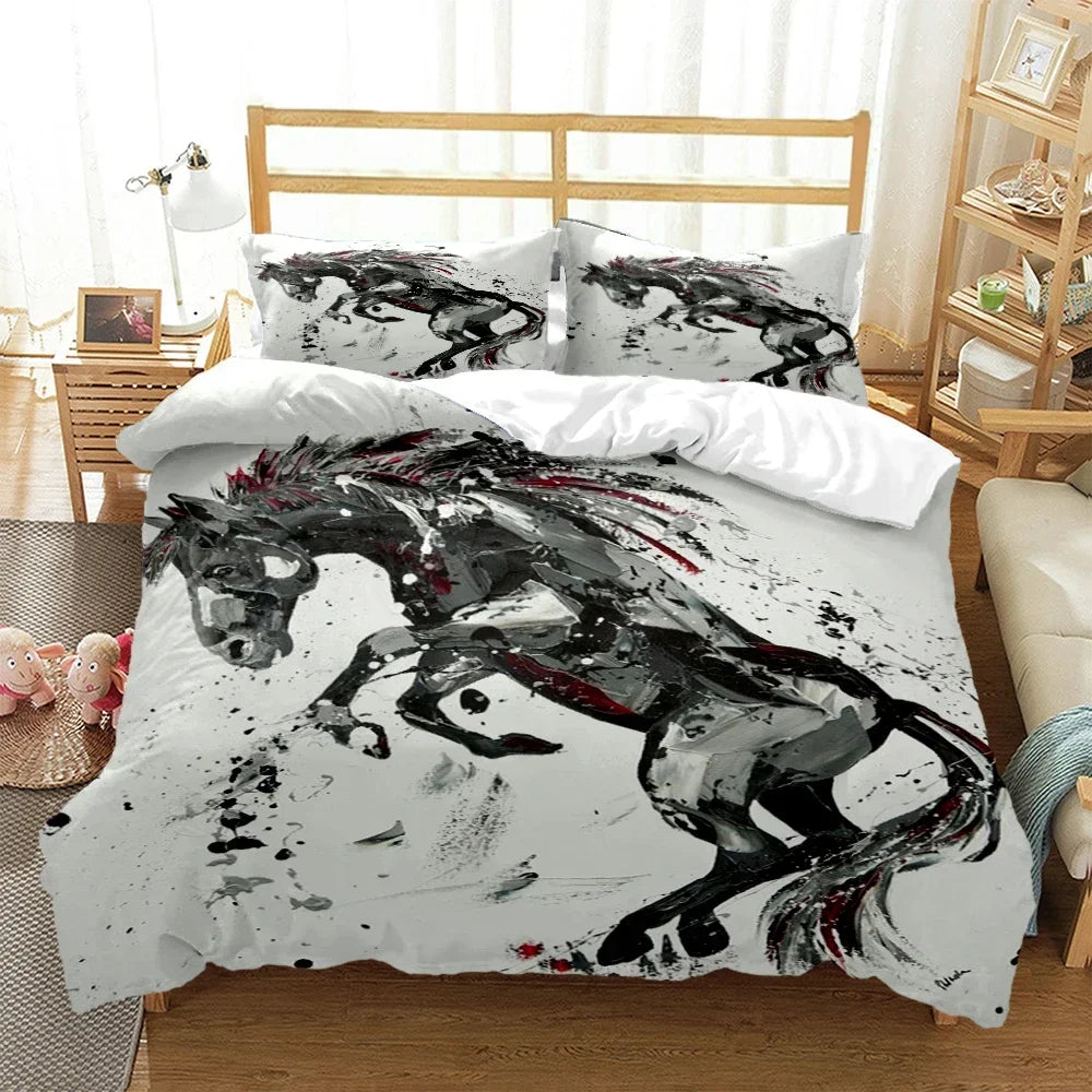 THE AMAZING DIGITAL CIRCUS Cartoon Bedding Set Double Twin King Duvet Cover Comforter Pillowcase Boys Girls Adults Bedroom Pi-Mart