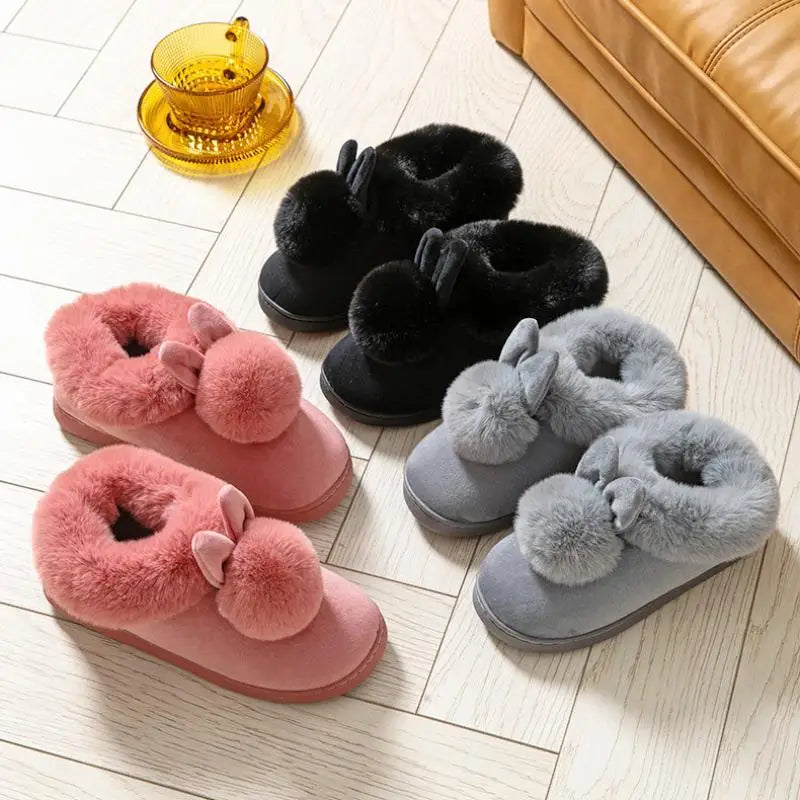 Fluffy Women's Slippers Flats Luxury Designer Woman Shoes Casual Ankle Boots Female Winter Indoor Elegant Fuzzy Fur Slides Soft LadyShow.Store