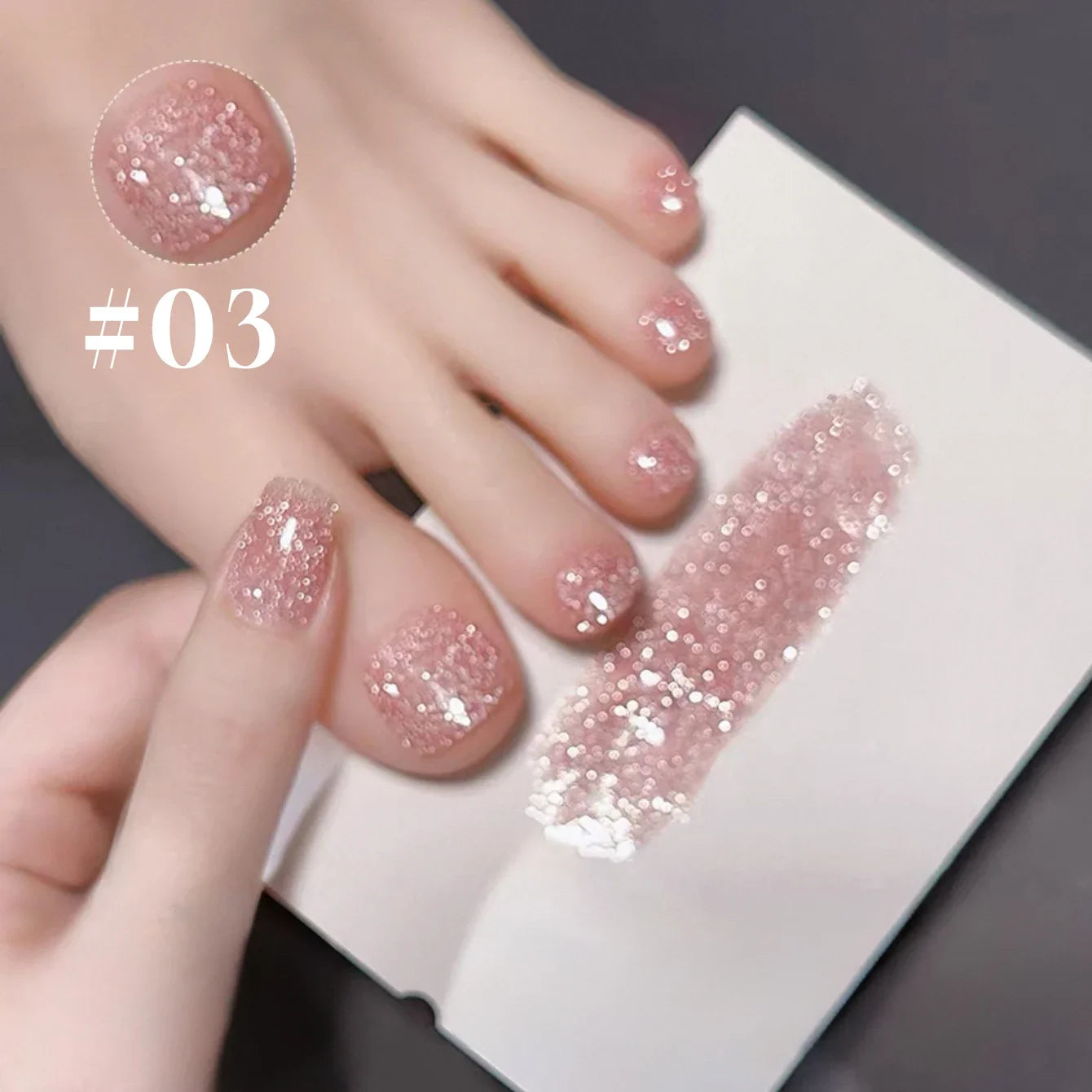 SHAKA 1-8pcs Popular Versatile Whitening Pink Green Blue Bling Gel Super Glitter Water Light Broken Diamond Gel Nail Polish Tri Light Beauty