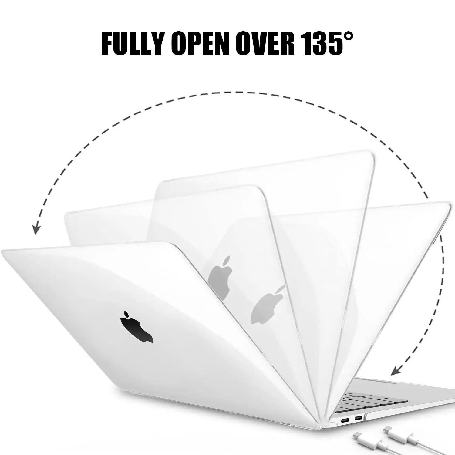 Laptop Case For Apple Macbook 13 13.6 Inch For M1 Chip Pro 13 A2338 Air 13 A2337 A2179 2022 M2 Air 13.6 Crystal Protective Cover Pi-Mart