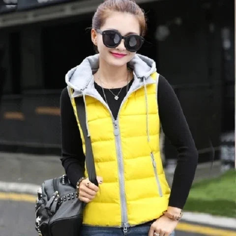 2026 New Winter Underwaist Coat Long Hooded Quilted Puffer Vest Female Warm Thicken Outwear Womens Jacket Sleeveless Waistcoat LadyShow.Store