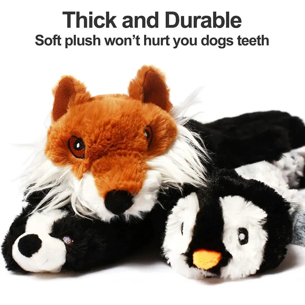 New 45cm Simulated Animal Holster No Stuffing with Squeakers Dog Chew Toy Durable Plush Crinkle Pet Squeak Toys Pet Supplies Pi-Mart