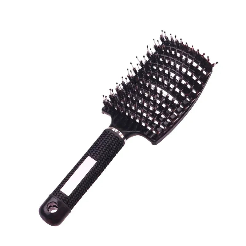 Hair Brush Exfoliating Hair Brush Bristle Women's Wet Curly Hair Comb Salon Hair Styling Tool，Special for Real Hair Wigs Pi-Mart