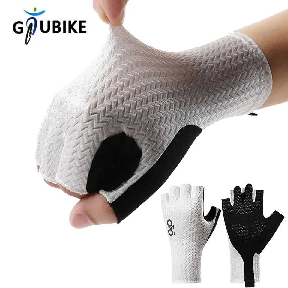 GTUBIKE Summer Breathable Half Finger Cycling Gloves Ultralight Road Bike Gloves Anti-Slip Silicone Pad Cooling Sport Gear Pi-Mart