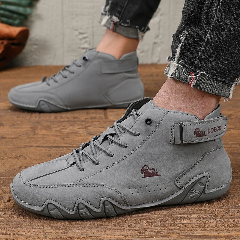 Mens Shoes Original Sneakers Shoes Men's High Top Ankle Boots Breathable and Comfortable Soft Sole Luxury Fashion Men's Shoes Pi-Mart