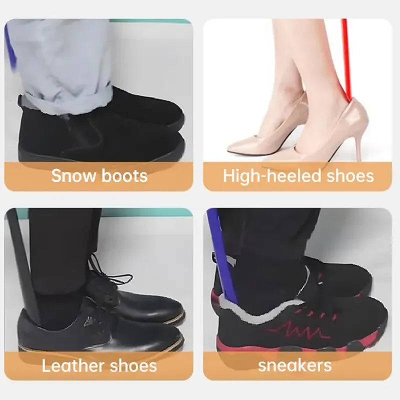 1pc Extra long flexible plastic shoe horns do not require bending durable shoe spoons for pregnant women wearing shoe assistants Pi-Mart