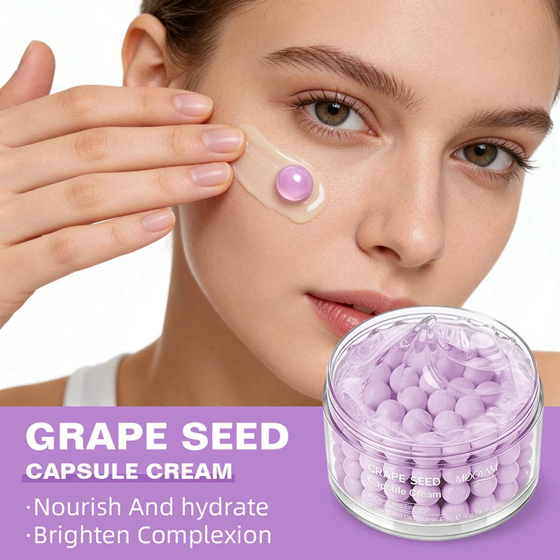 Korean Care Capsule Face Cream With Centella & Astaxanthin, Grape Seed Antioxidant Moisturizer, Soothing Barrier Care Skincare Pi-Mart
