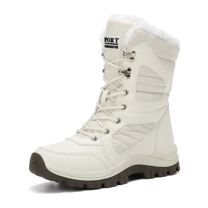Winter Women Snow Boot High-top Waterproof Ankle Boots Ladies Thick Plus Warm Snow Hiking Boots Outdoor Cotton Shoes Sneakers LadyShow.Store