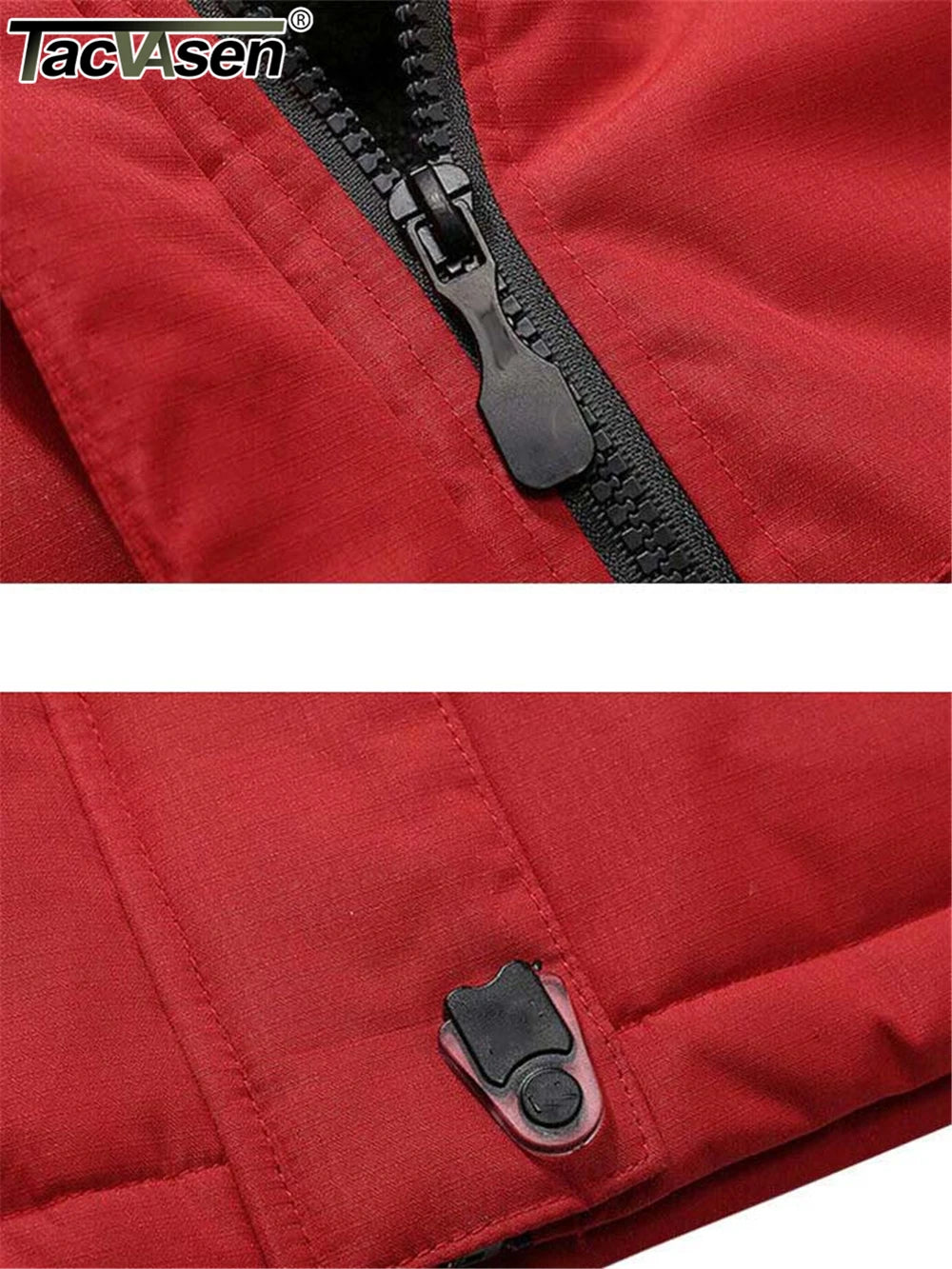 TACVASEN Fleece Lining Mountain Jackets Mens Hiking Jackets Outdoor Removable Hooded Coats Ski Snowboard Parka Winter Outwear Pi-Mart