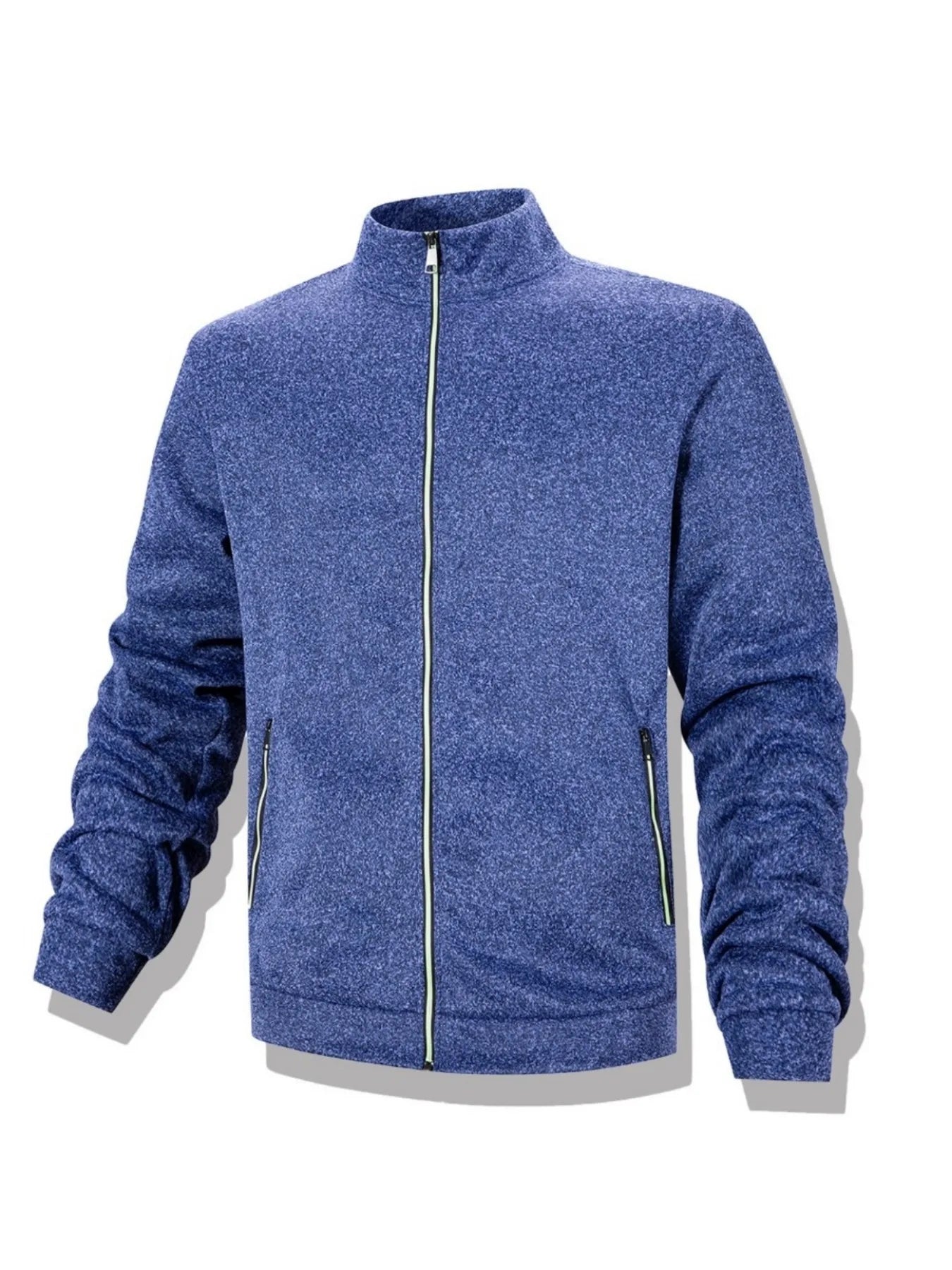 Men's Casual Sweatshirt Jackets Full Zip Up Cardigan Stand Collar Jacket Autumn Winter Male Outdoor Windproof Warm Coat LadyShow.Store