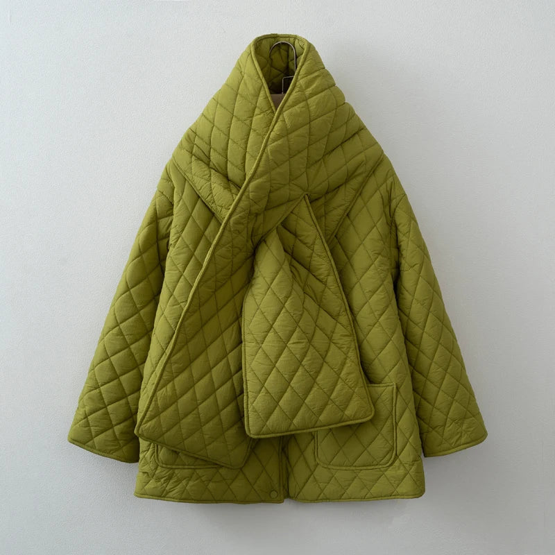 Women Autumn Winter Scarf Jacket Warm parka LadyShow.Store