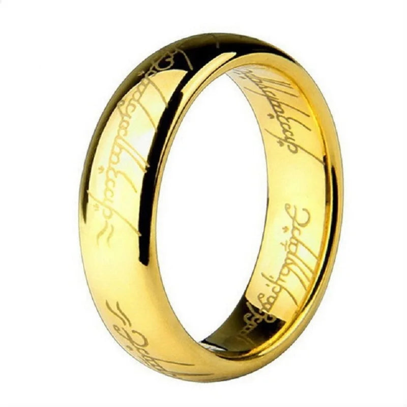6MM Stainless Steel Laser Engraving Exquisite Couples Wedding Rings, Men And Women Fashion Movie Jewelry Gifts Wholesale Pi-Mart