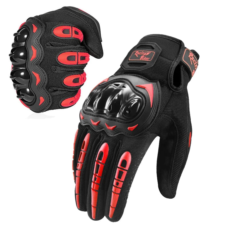 Motorcycle Racing Gloves Fall Protection Men Summer Motocross Protective Gear Breathable Blue Red Grip Palm ﻿ Pi-Mart