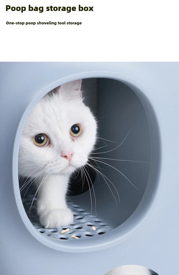 Makesure Cat Litter Box Fully Enclosed Cat Toilet Pet Supplies High-value Cat Toilet Automatic Self-cleaning Litter Box Pi-Mart