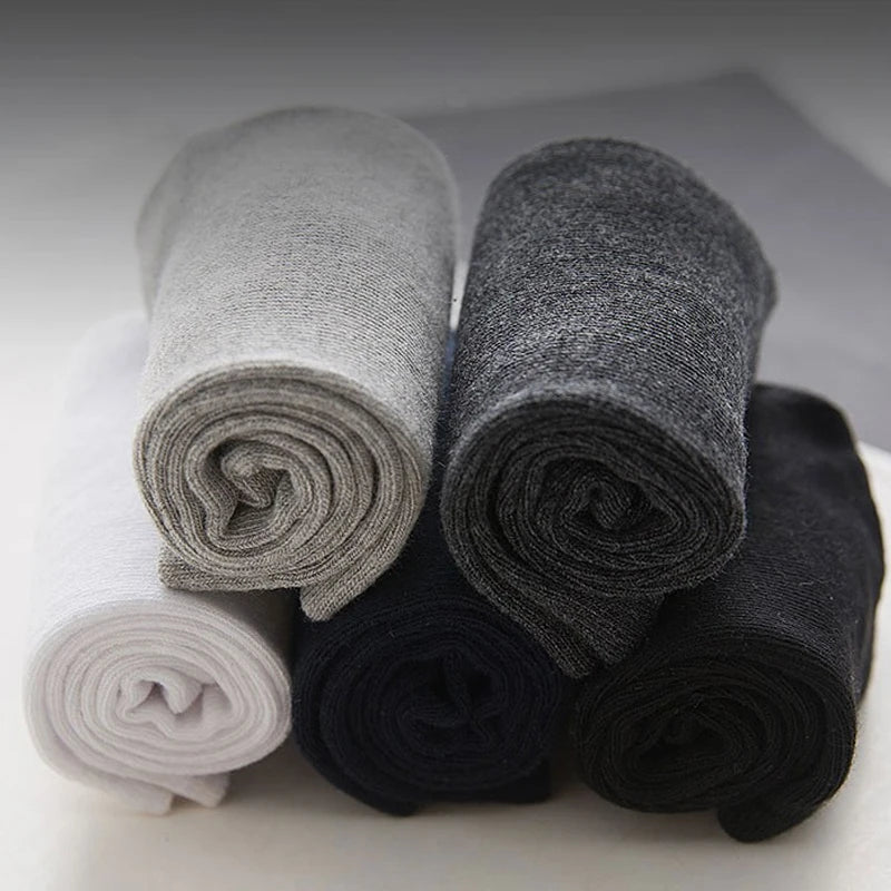 HSS 5/10 Pairs Men's Cotton Blend Socks Black Business Men Socks Soft Breathable Summer Winter for Male Socks Plus Size (6.5-14) Pi-Mart