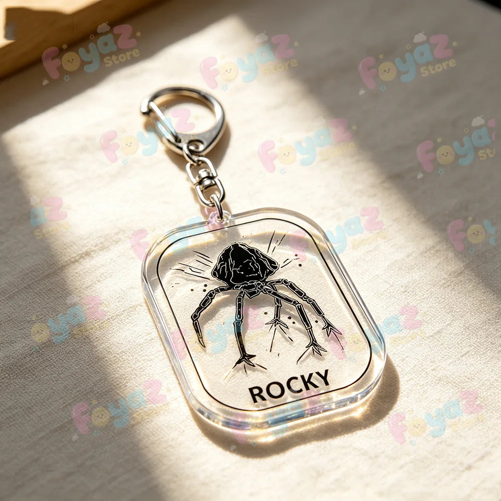 Rocky Amaze Amaze Keychains for Accessories Bag Charm Project Hail Mary Mission Crest Keyrings Jewelry Fans Gifts Pi-Mart