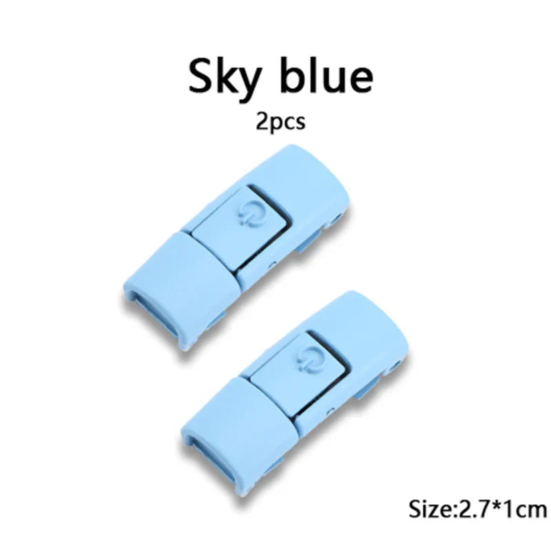 New Colorful Shoelaces Press buckle Metal Shoelace Clip Press Lock Kids Adult Shoes Accessories AF1 Sneaker Kits Metal Laces Tip LadyShow.Store