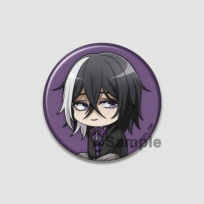 58MM Cartoon Comics Black Butler Creative DIY Badge Tinplate Plastic Pins Button Brooches for Backpack Accessories Jewelry Gifts Pi-Mart