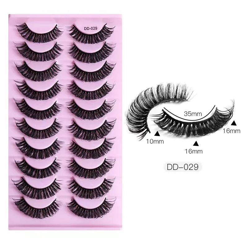Fashion Russian Strip Lashes 2/5/10 Pairs 3D Mink Lashes Natural Eyelashes Dramatic False Eyelashes Wholesale Eyelash Extension Pi-Mart