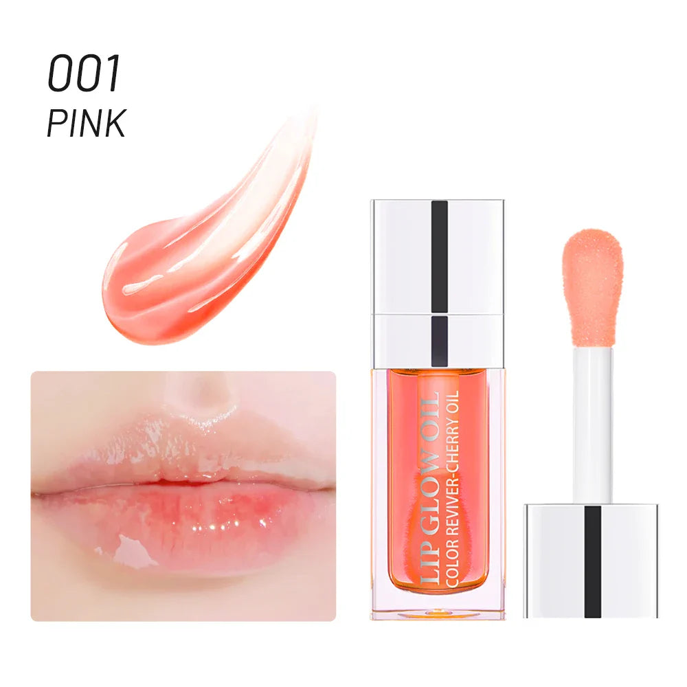 Crystal Jelly Moisturizing Lip Oil Plumping Lip Gloss Makeup Sexy Plump Lip Glow Oil Tinted Lip Plumper LadyShow.Store