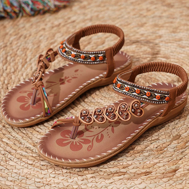 Women's Sandals Bohemia Style Sandals Summer 2026 Shoes For Woman Flip Flops Beach Summer Shoes Women Low Heels Footwear Pi-Mart