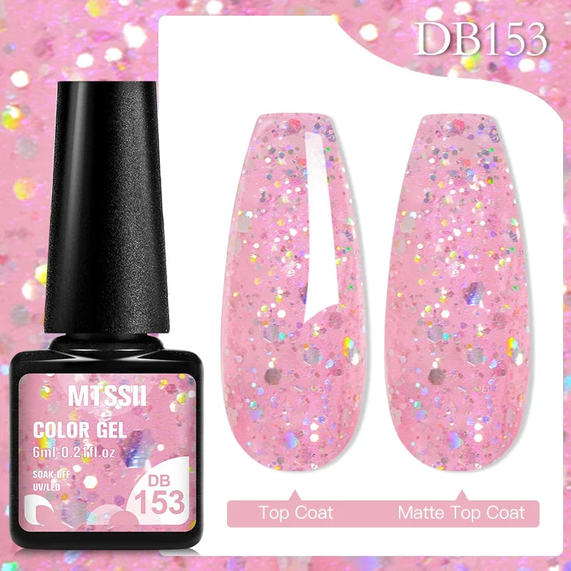 Mtssii 6ML Chocolate Color Gel Nail Polish Brown Semi Permanent UV Gel Autumn Winter Popular Soak Off Nail Art Gel Varnishes Tri Light Beauty