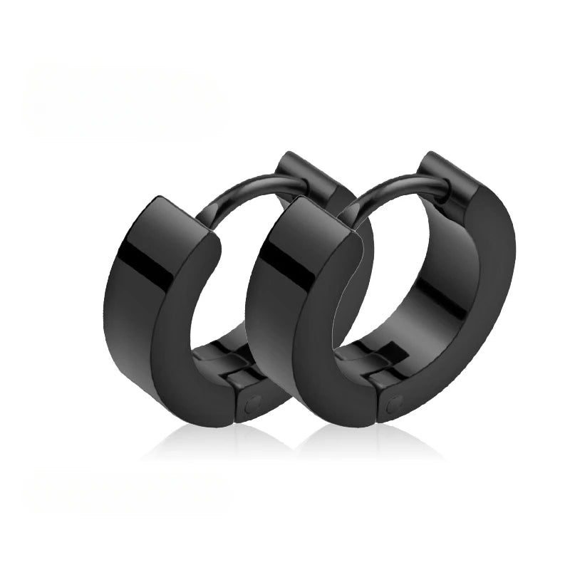 1 Pairs Fake Ear Clip Hoop Earrings for Men and Women Stainless Steel Painless Non Piercing Fake Earrings Jewelry Gifts Pi-Mart