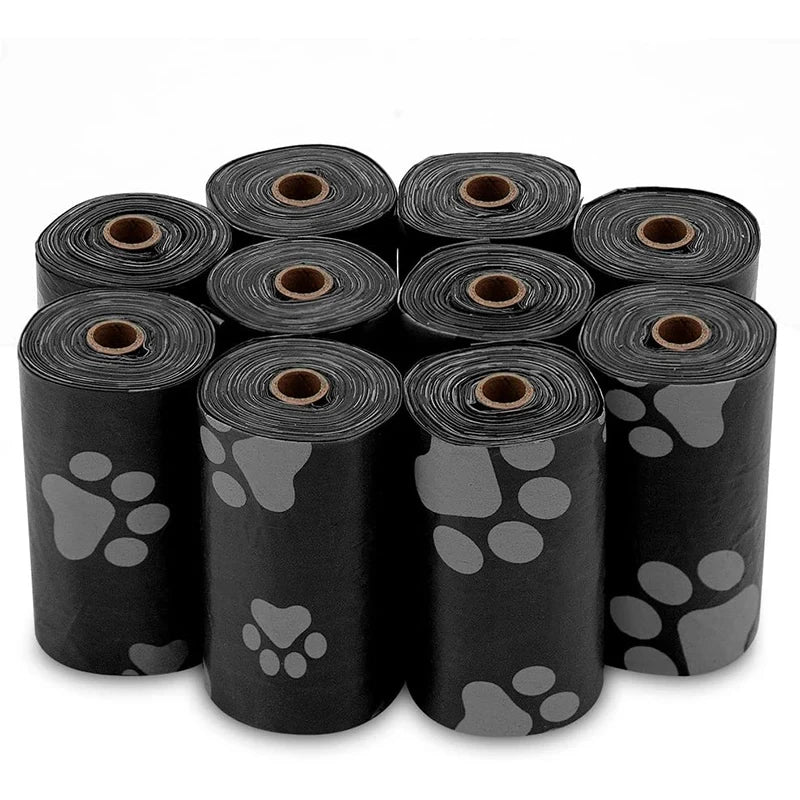 Random Color Cartoon Paw Graphic Dog Poop Bags Pet Poop Bags Leak-Proof Dog Waste Bags For Pet Supplies Pi-Mart