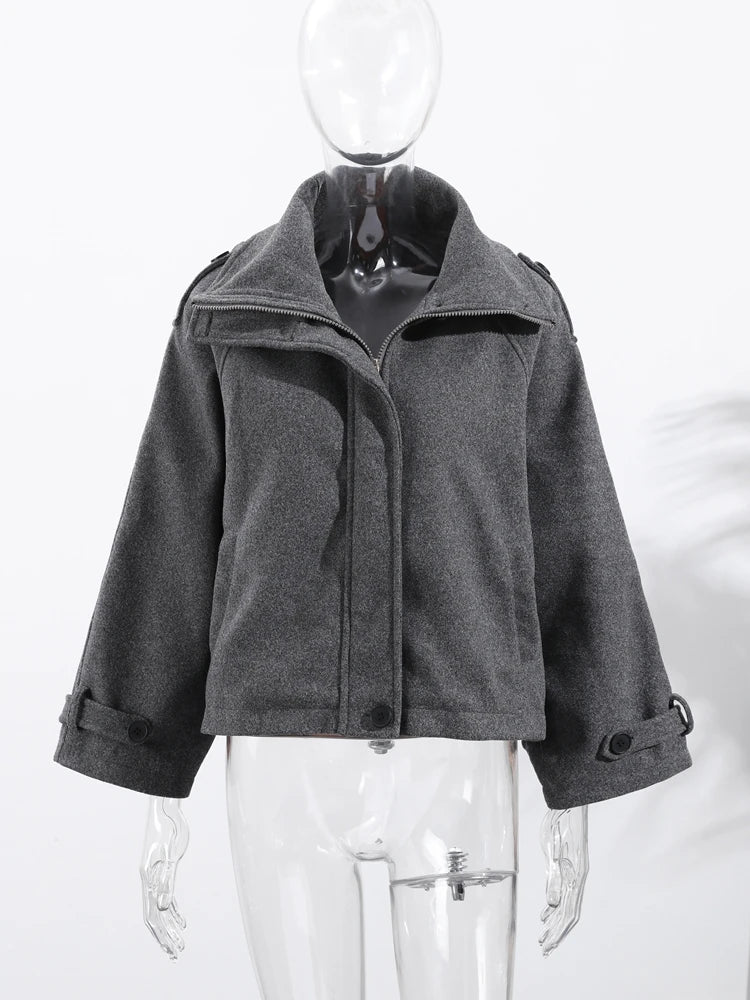 Fashion Oversize Lapel Suit Jacket Women Casual Single Button Pockets Female Coat 2025 Summer New Half Sleeve Jackets Streetwear LadyShow.Store