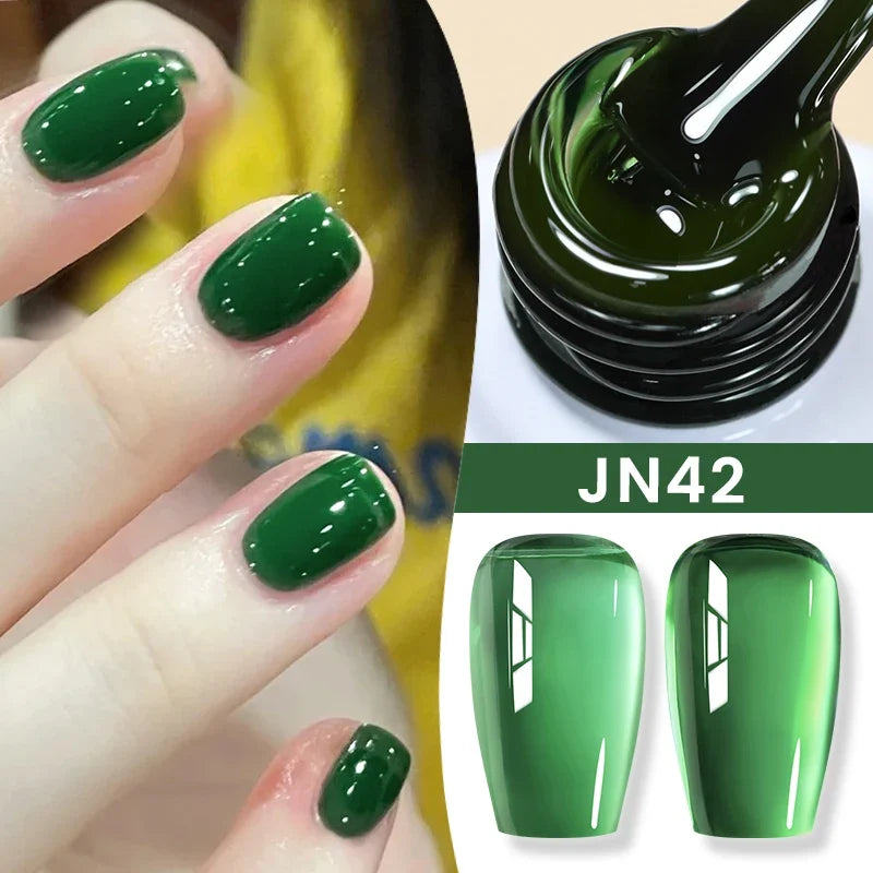 BORN PRETTY 10ml Jelly Nude Gel Nail Polish 50 Colors Semi Transparent Nail Art Nail Supplies Soak off UV LED Nails Gel Varnish Tri Light Beauty