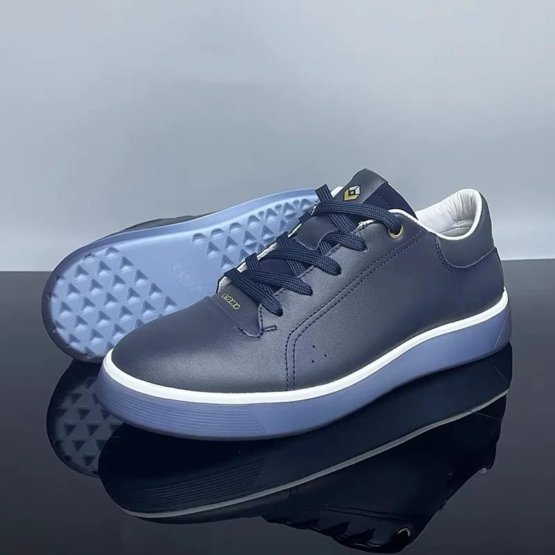 Fashion Genuine Leather Men Sneakers Breathable Comfort Classic Casual Shoes Mens Outdoor Walking Shoes Couple Footwear Pi-Mart