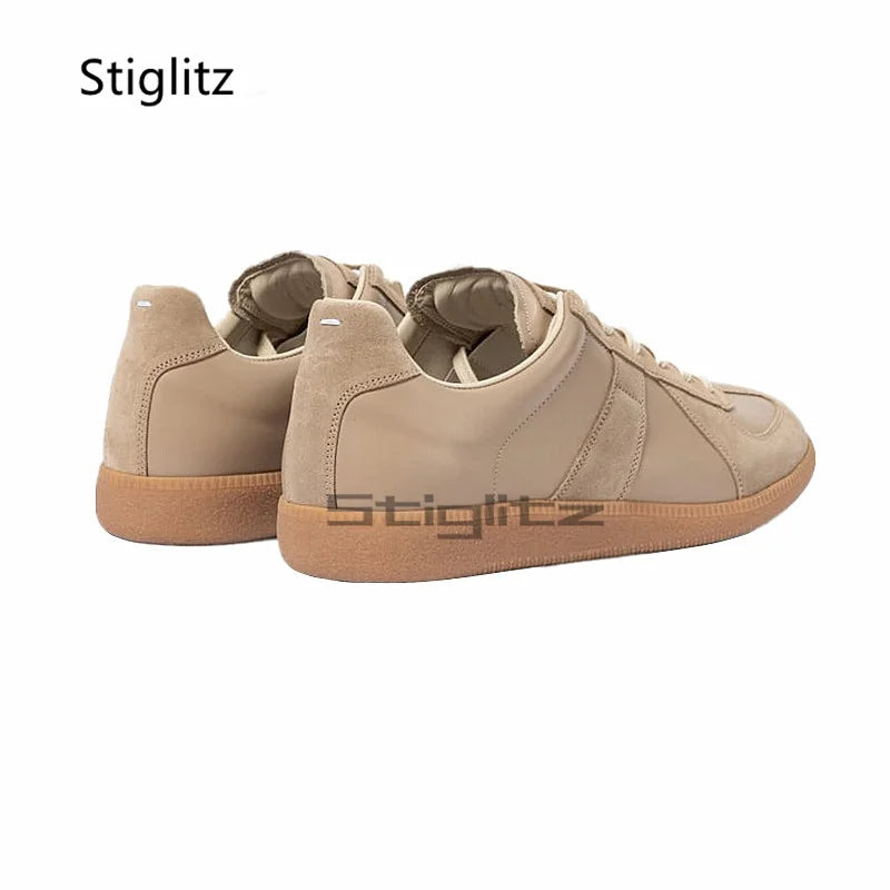 Sports Flat Casual Couple Shoes Men Women Classic Trendy Versatile Suede Leather Lace Up Sneakers Spring Autumn Training Shoes Pi-Mart
