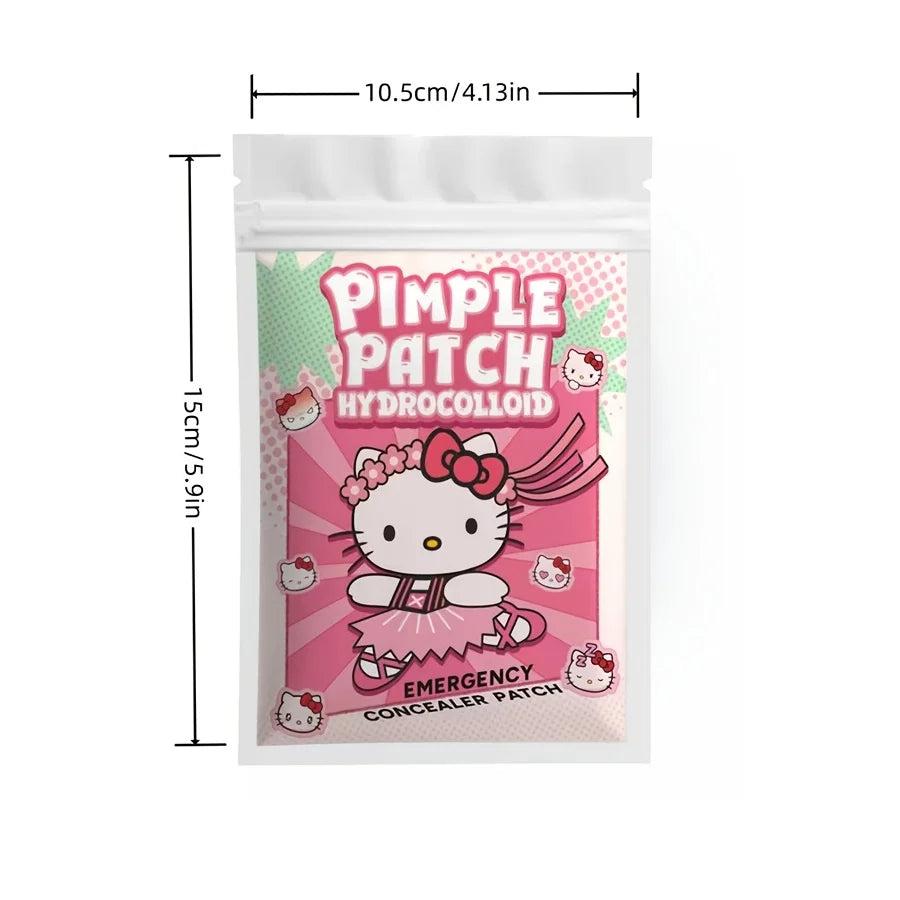45/135PCS Sanrio Hello Kitty Cartoon Pimples Defect Patch - Invisible Hydrocolloid Acne Patch, Facial Decoration Patch, LadyShow.Store