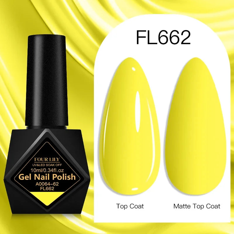 10ml Gel Nail Polish 162 Colors Nail Supplies Vernis Semi Permanent Nail Art Manicure Soak Off LED UV Gel Nail Varnishes Summer Tri Light Beauty