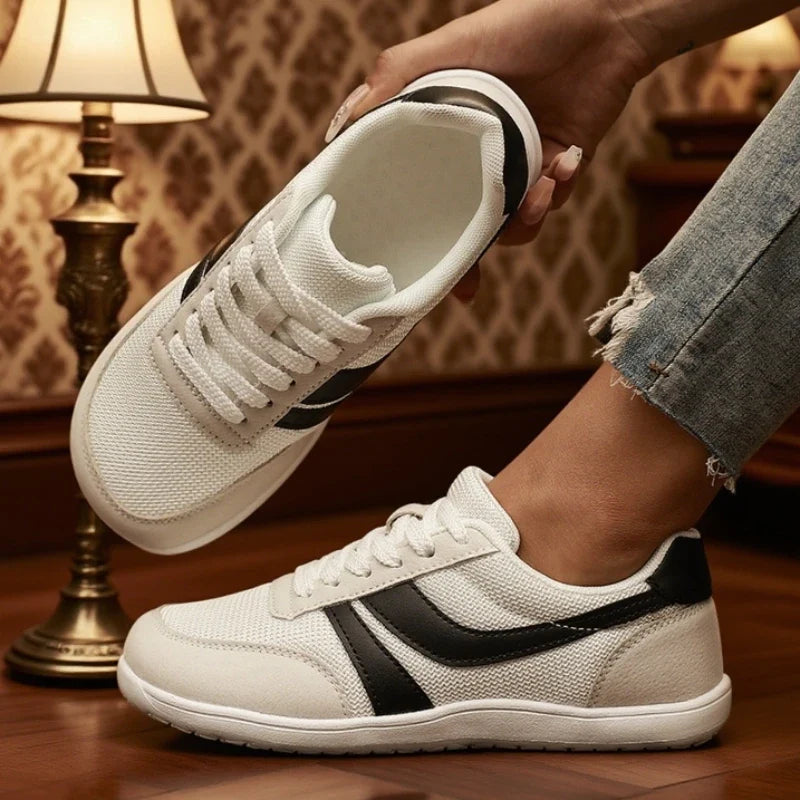 Women's Sneakers Barefoot Casual Wide Last Fashionable Canvas Flat Board Shoe 2025 New Wide Toe Breathable Mesh Running Shoes LadyShow.Store