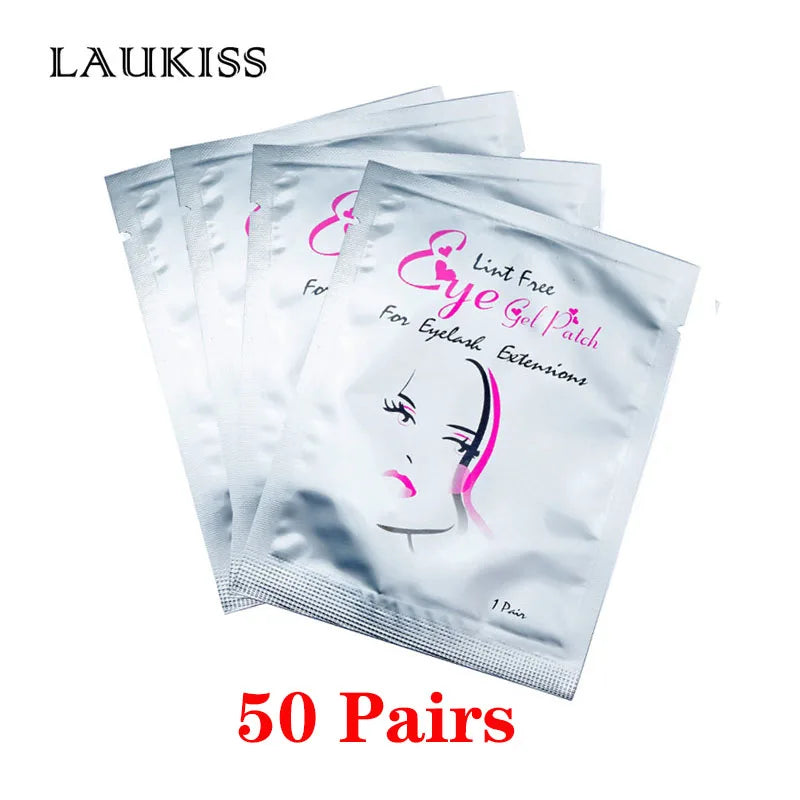 25/50/100Pairs Eye Patches Under Eyelash Pads for Building Paper Patches Lint Free Stickers for False Eyelashes LAUKISS LadyShow.Store