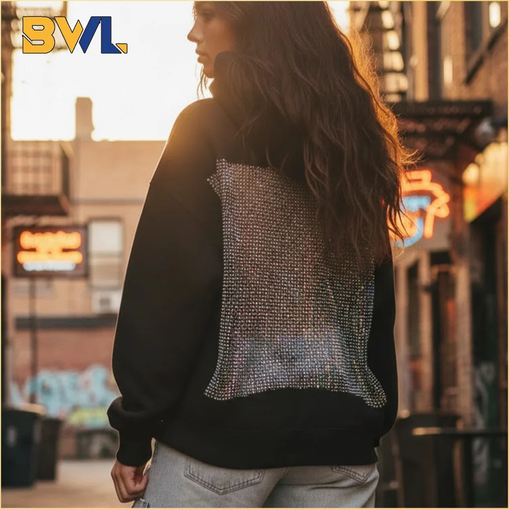 Women’s Backless Hollow Mesh Hoodie Long Sleeve Solid Color Sweatshirt Casual Top for Autumn and Winter Perfect Christmas Gift LadyShow.Store