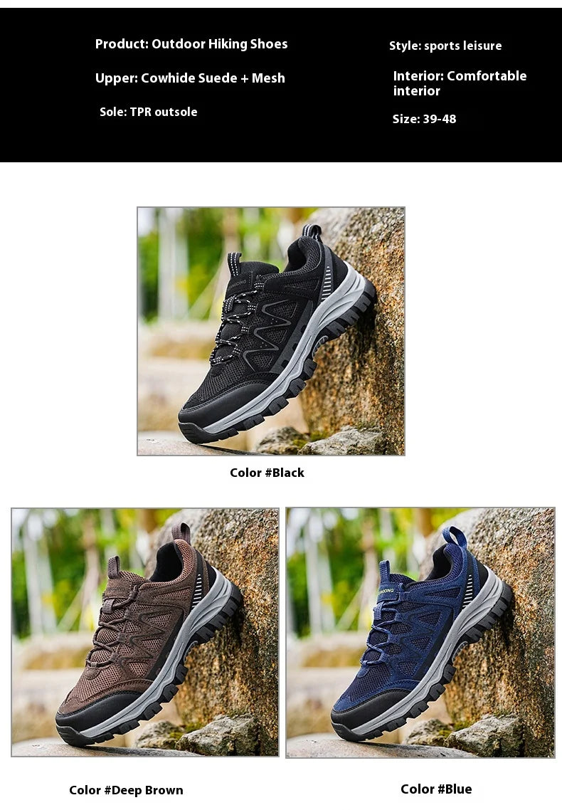 Men'S Hiking Shoes Sports Shoes Classic Design Outdoor Hiking Breathable Lightweight Sports Shoes Autumn New Items 39-48 Pi-Mart