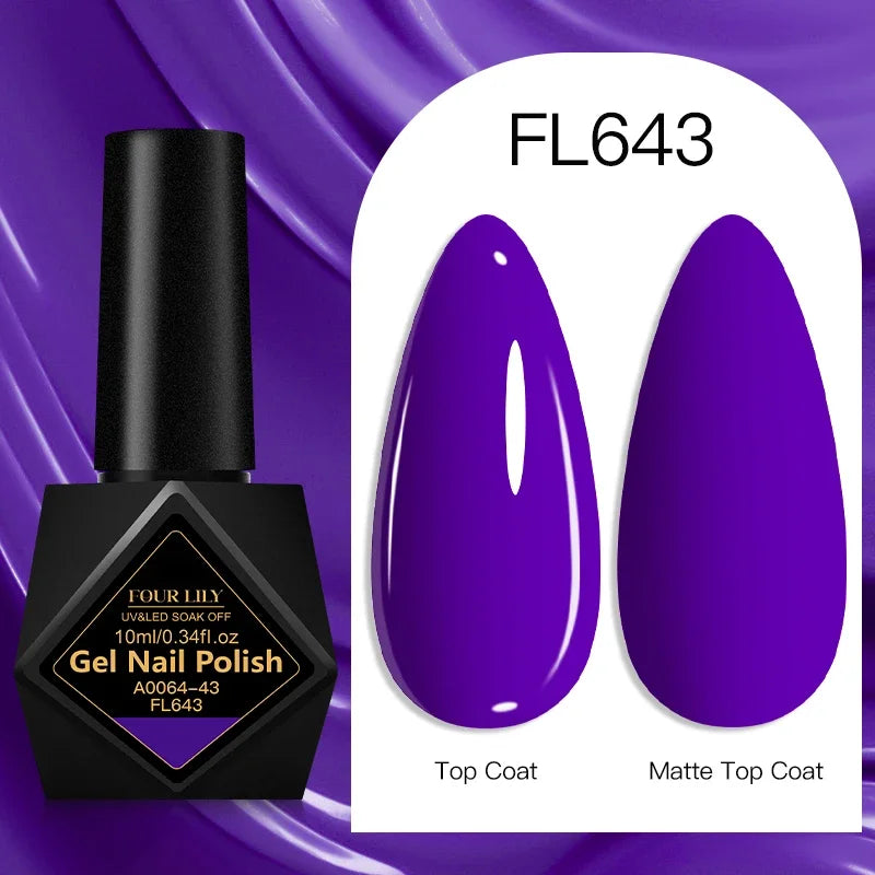 10ml Gel Nail Polish 162 Colors Nail Supplies Vernis Semi Permanent Nail Art Manicure Soak Off LED UV Gel Nail Varnishes Summer Tri Light Beauty