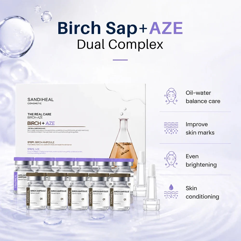 10Vials Copper Peptide Hyaluronic Acid Serum CICA B5 Facial Essence Hydration Korean Skin Care Original Sanendi Beauty Products Tri Light Beauty