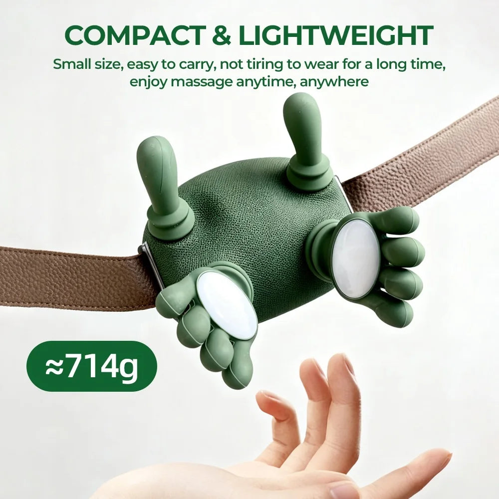 Bionic Finger Neck Shoulder Massager Wireless Neck Cervical Trapezius 4D Kneading Body Back Hand Massage Shawl Brushless Motor Tri Light Beauty