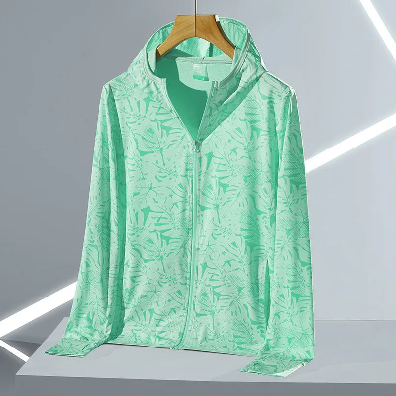 UPF45 UV Sun Protection Clothing Women's Zip Up thin Hoodie Long Sleeve Seatshirt Light Outdoor Fishing Running Hiking Jacket LadyShow.Store